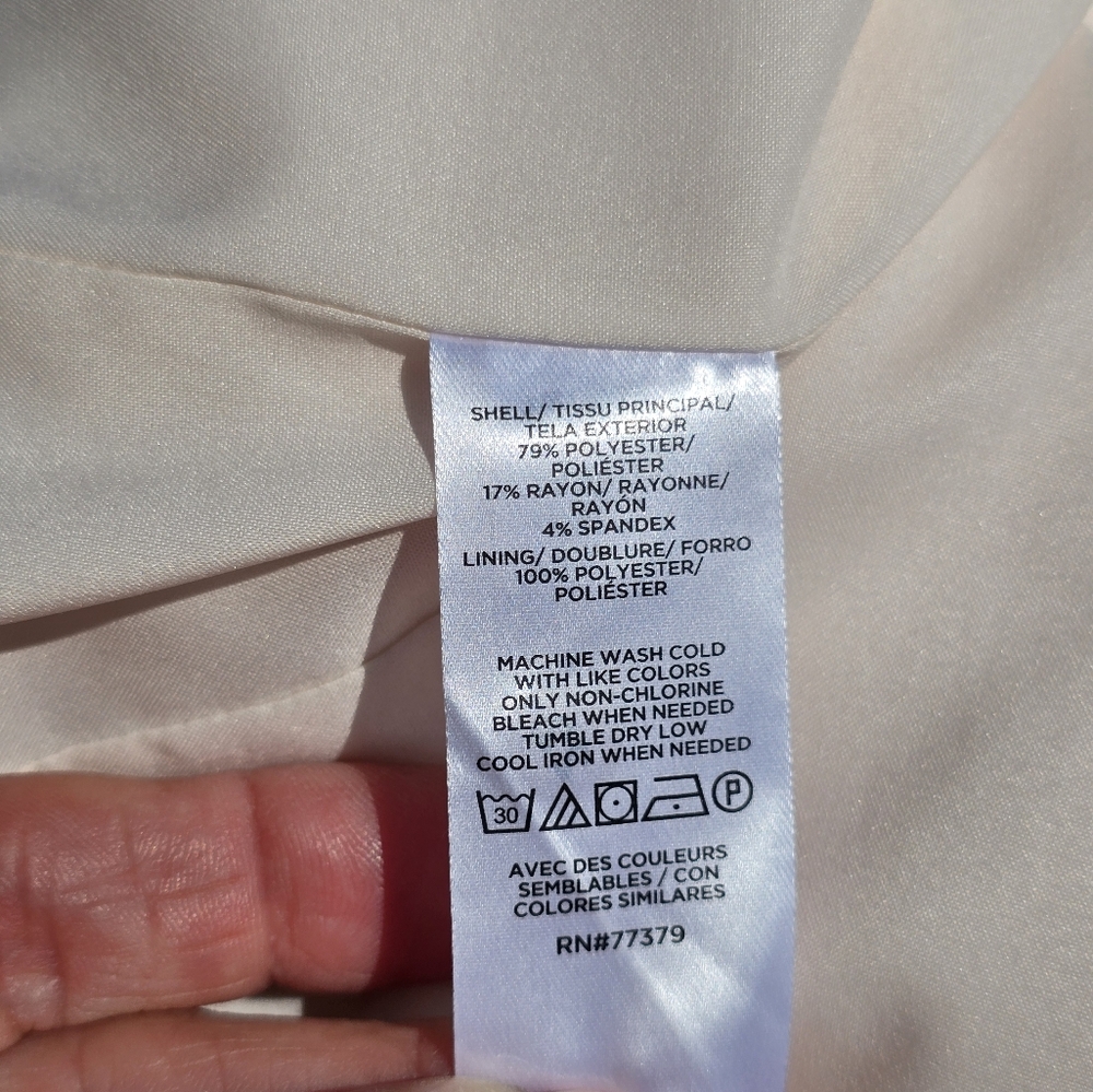 Ann Taylor Cream Double-Breasted Midi Dress - Picture 9 of 9